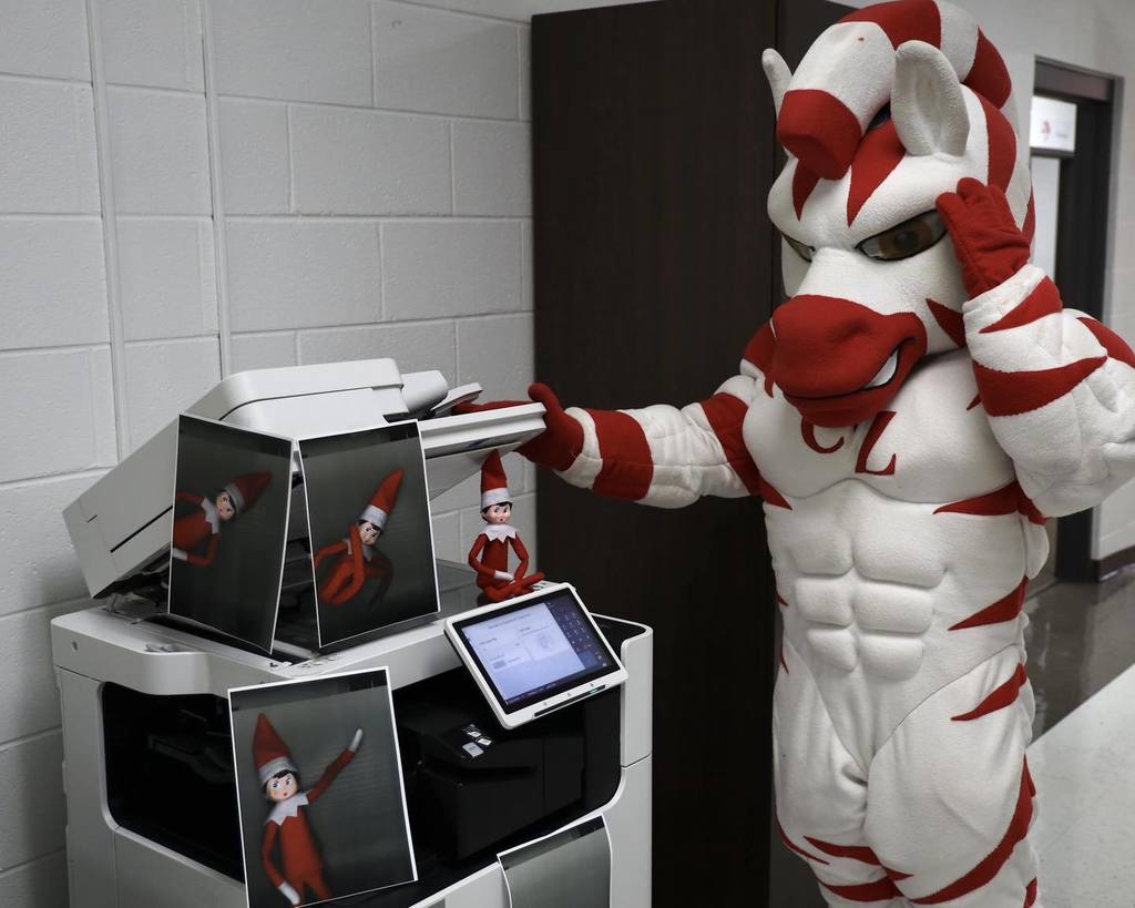 elf on the shelf on the copier