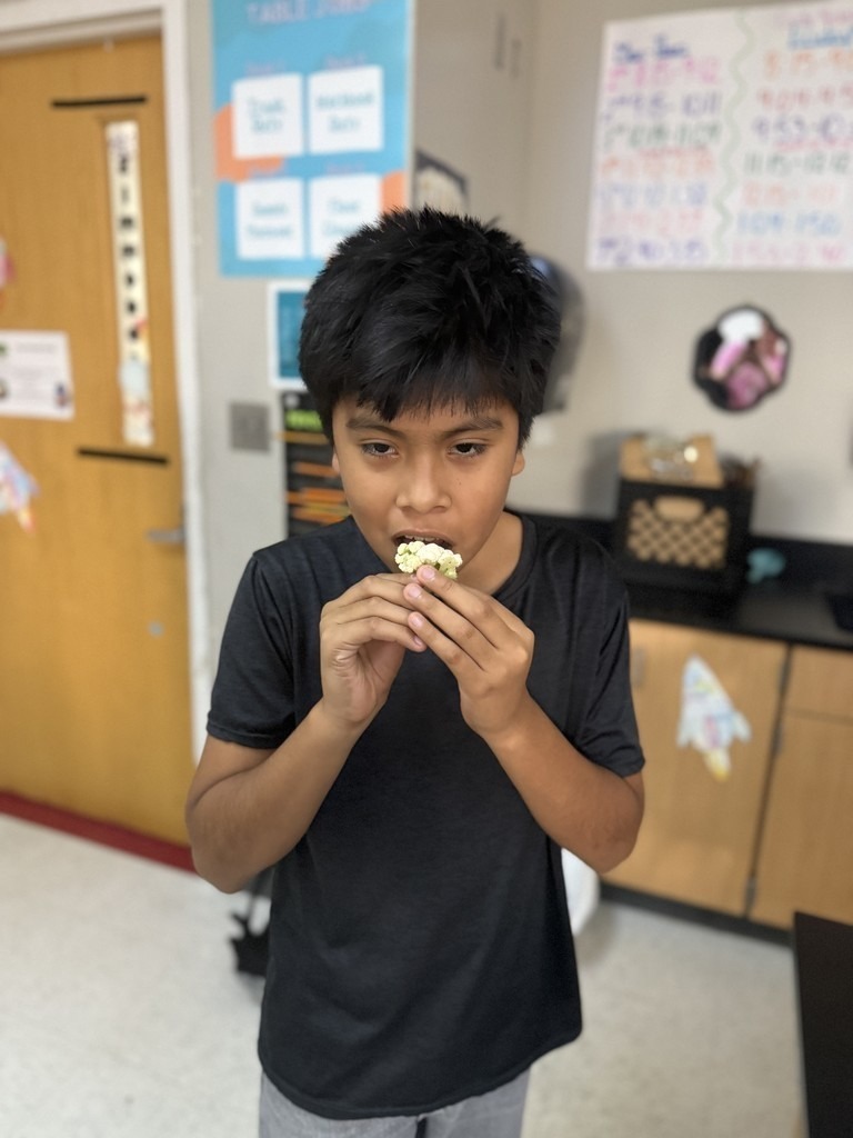 kid with cauliflower
