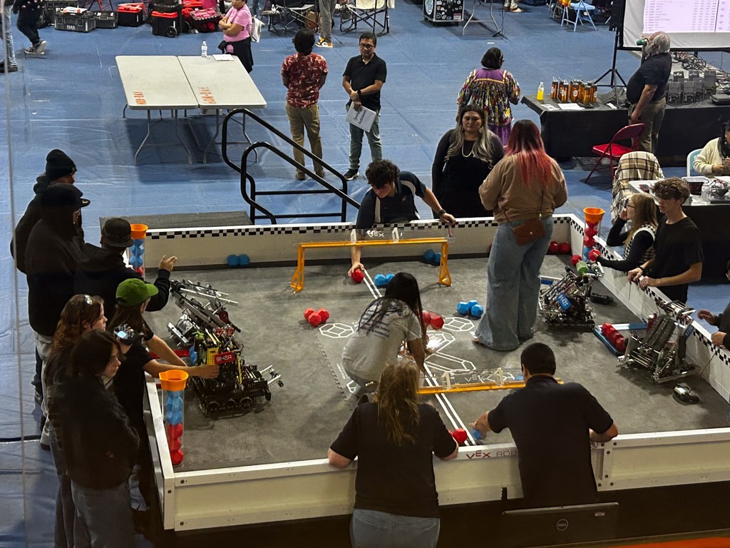 robotic teams around a competition field