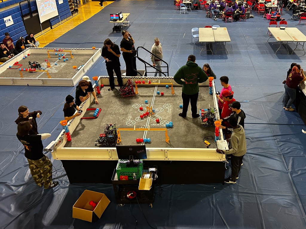 robotic teams around a competition field