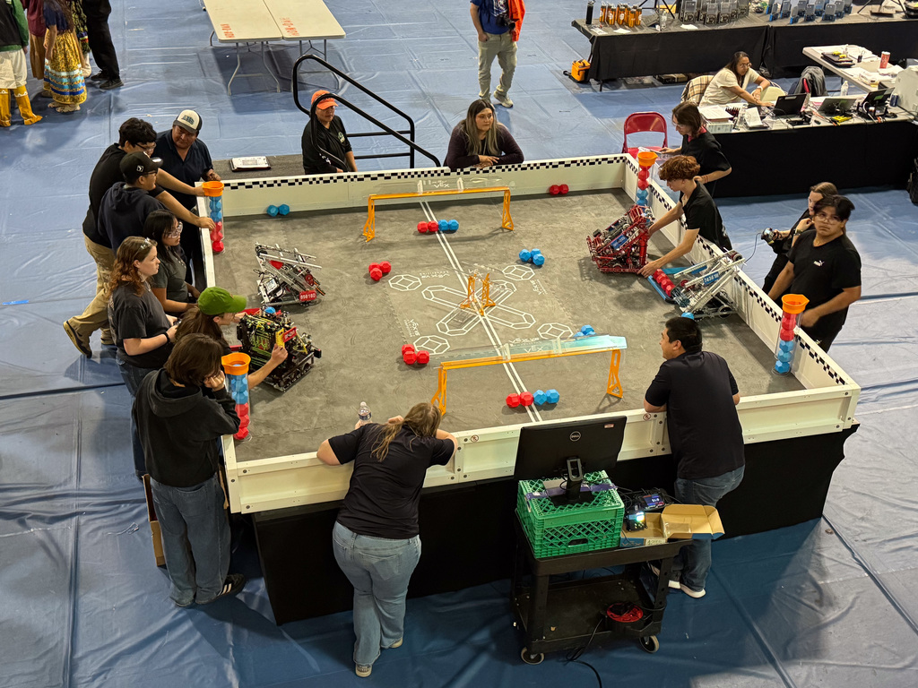 robotic teams around a competition field