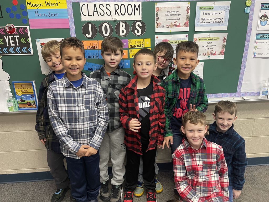students and/or staff wearing flannel