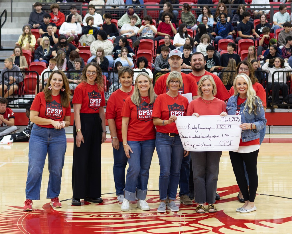 katy cummings recieving a grant from cpsf