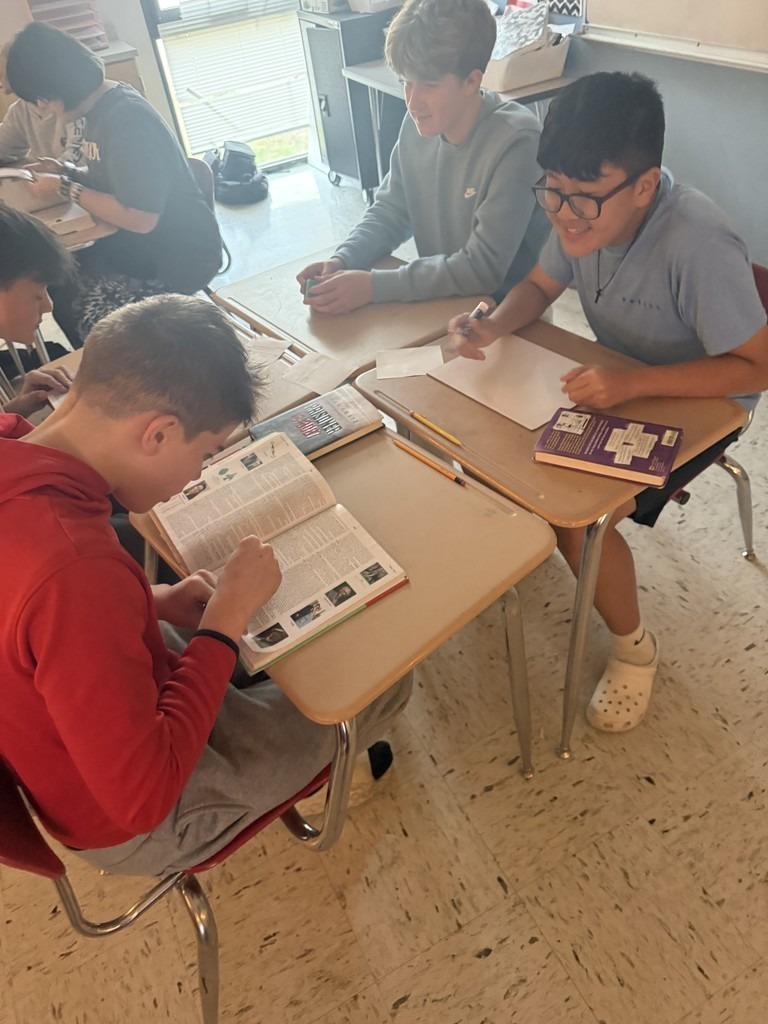 students learning new words