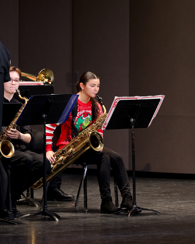 Students performing at the Band Winter Concert.