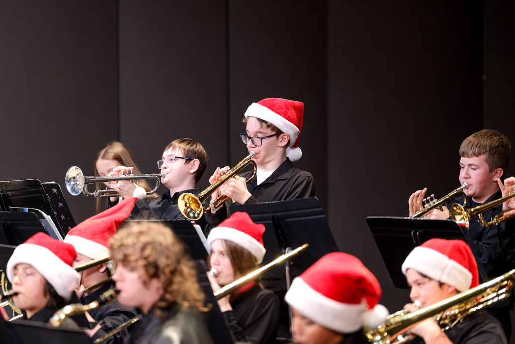 Students performing at the Band Winter Concert.