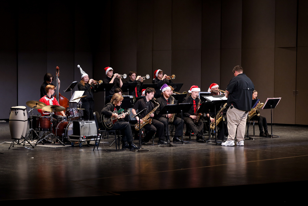 Students performing at the Band Winter Concert.