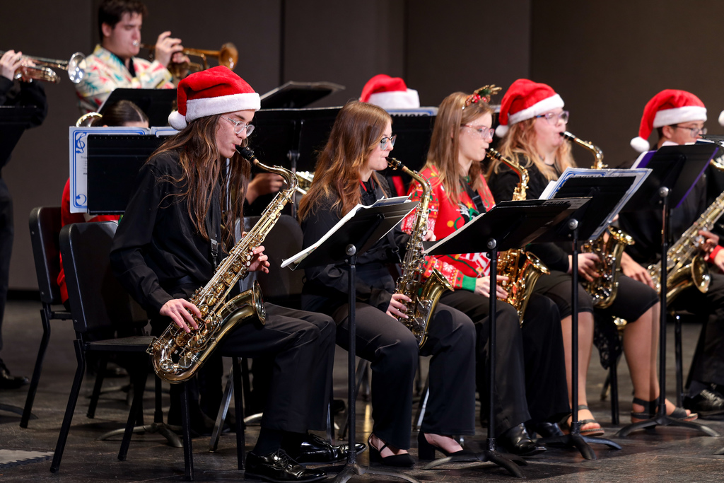 Students performing at the Band Winter Concert.