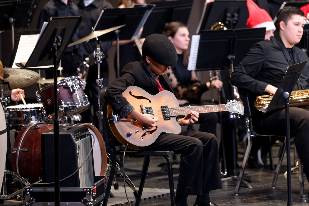 Students performing at the Band Winter Concert.