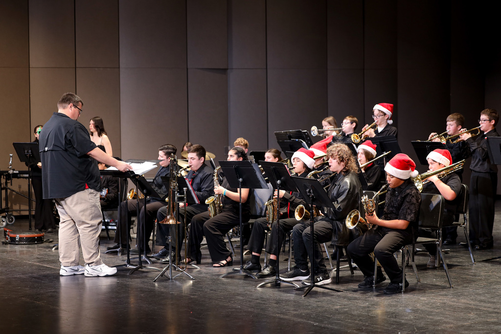 Students performing at the Band Winter Concert.