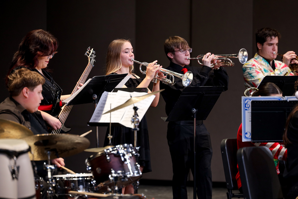 Students performing at the Band Winter Concert.