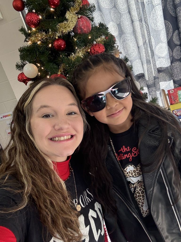 students wearing rock and roll gear