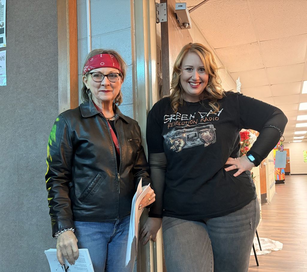 students wearing rock and roll gear