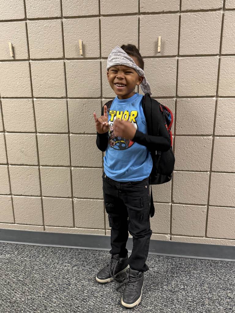 students wearing rock and roll gear