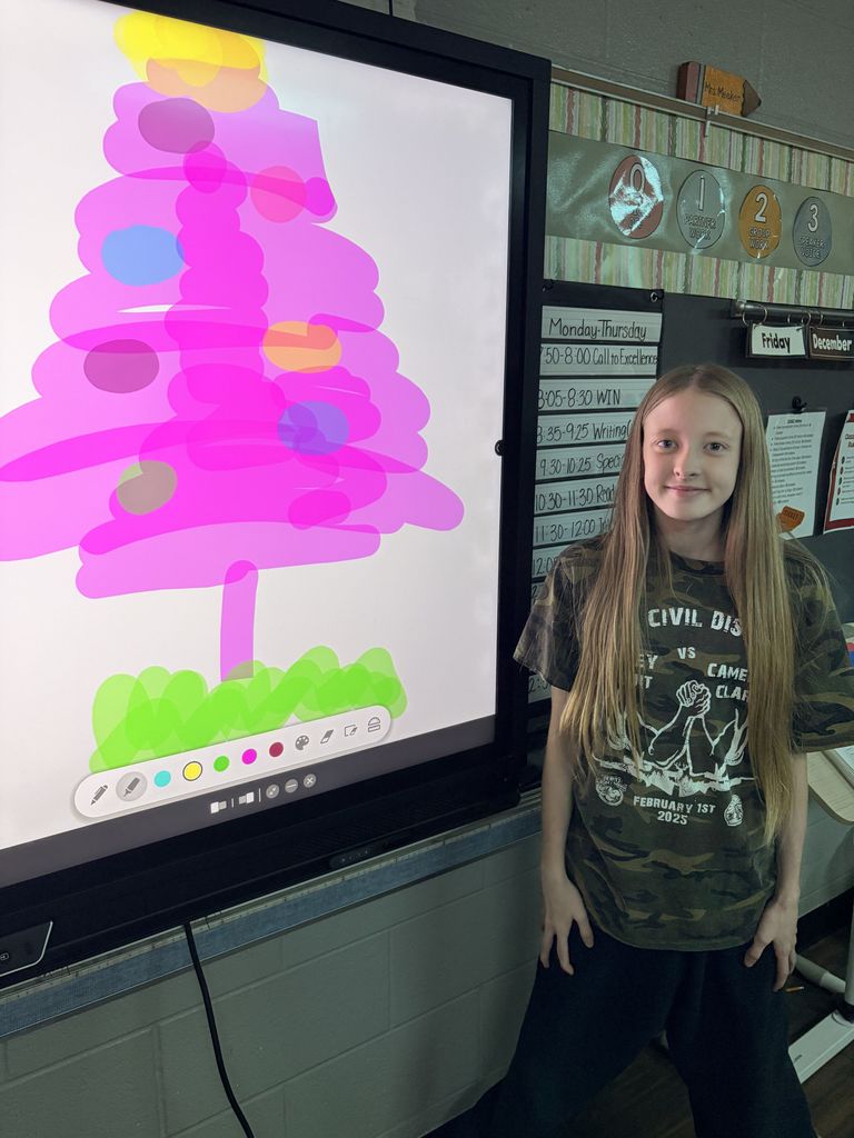 student wearing rock and roll gear