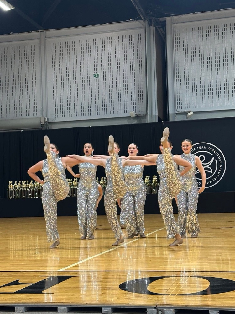 Action shot of dancers performing