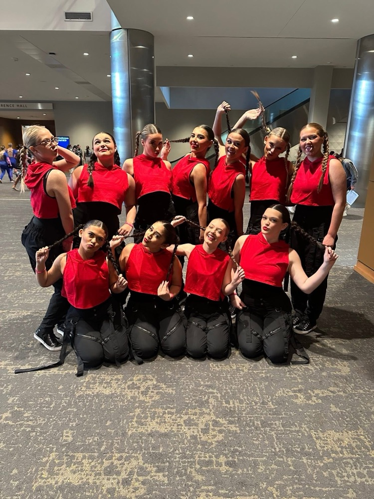 team photo with dancers