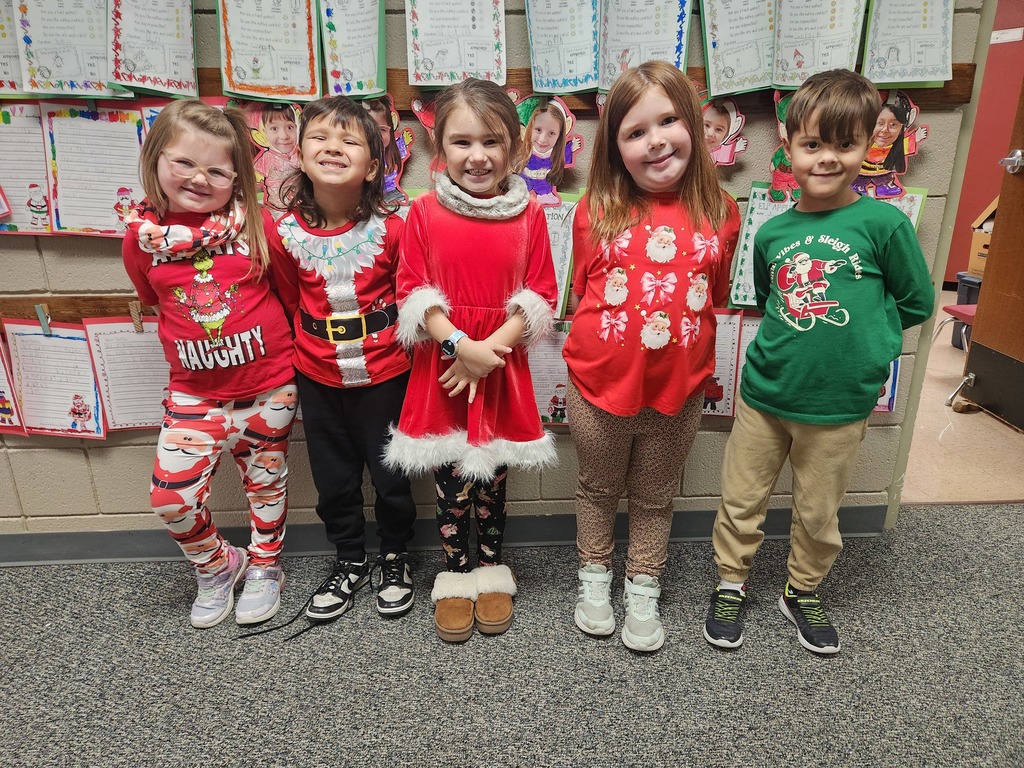student dressed as santa