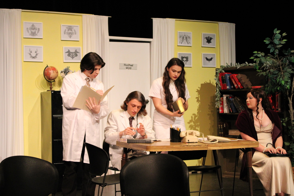 Zebra Theater students performing Harvey.