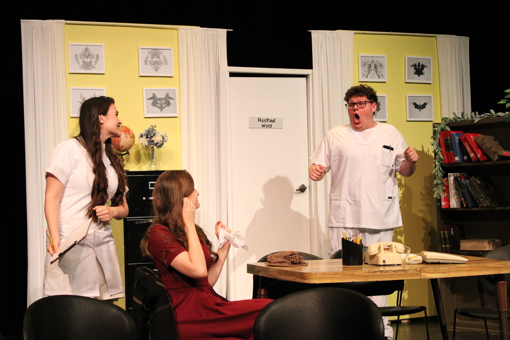 Zebra Theater students performing Harvey.