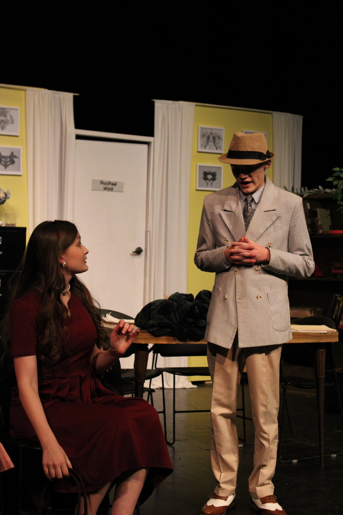 Zebra Theater students performing Harvey.