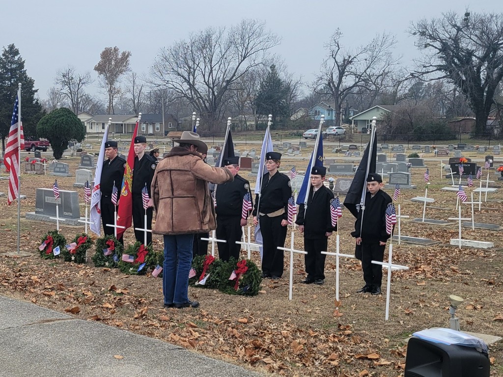 cadets laying wreaths