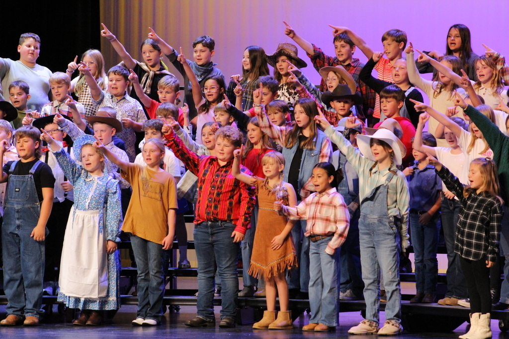 Roosa Students on stage for Go West at the RPAC