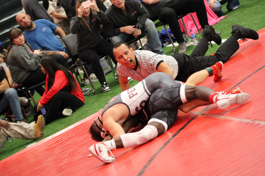 wrestling action shot