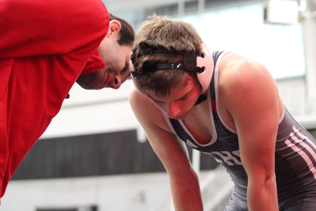 wrestling action shot