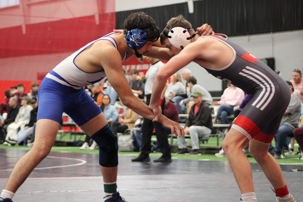 wrestling action shot