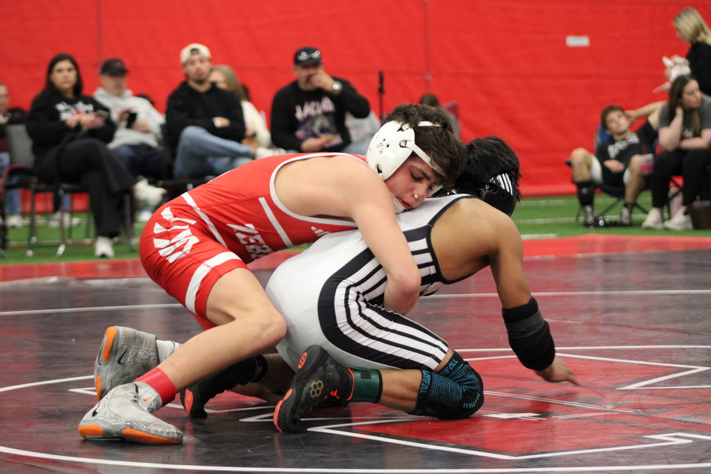 wrestling action shot