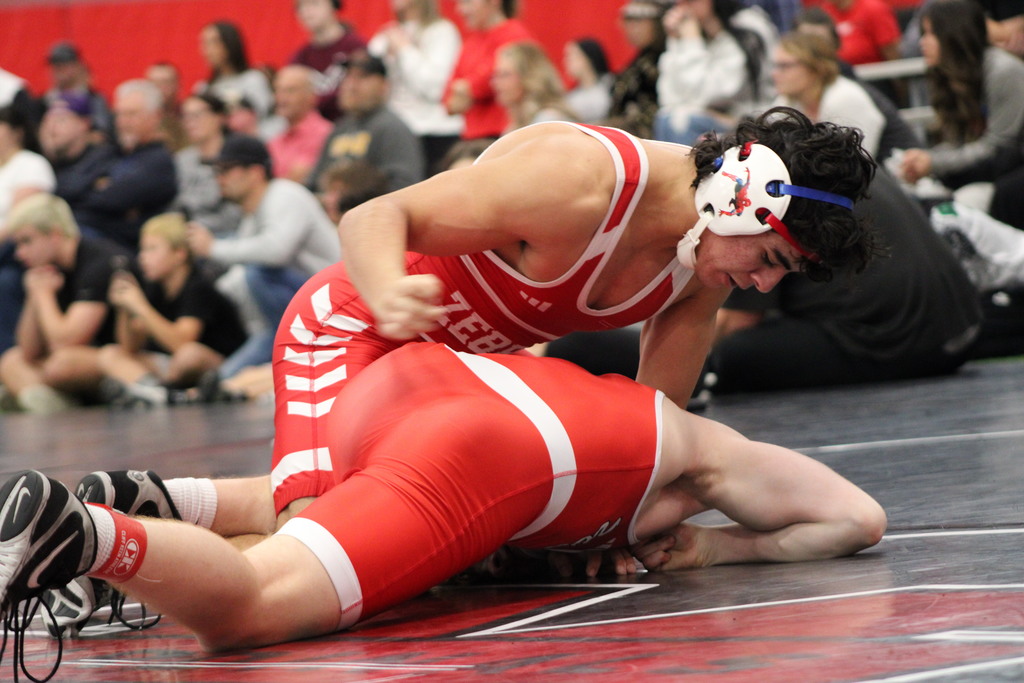 wrestling action shot