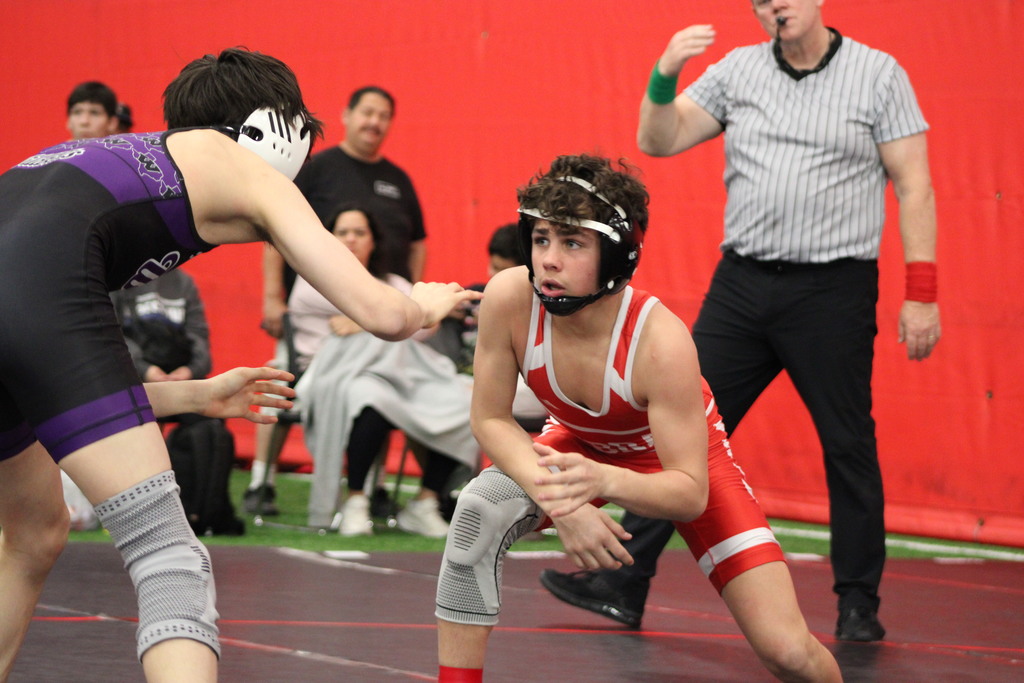 wrestling action shot