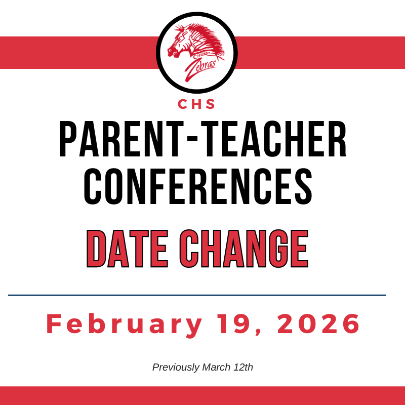 Attention: Please note that there has been a change to our upcoming Parent-Teacher Conferences. The conferences previously scheduled for March 12 will now be held on February 19.  We will open the My Conference Time link soon—please be on the lookout for further information.