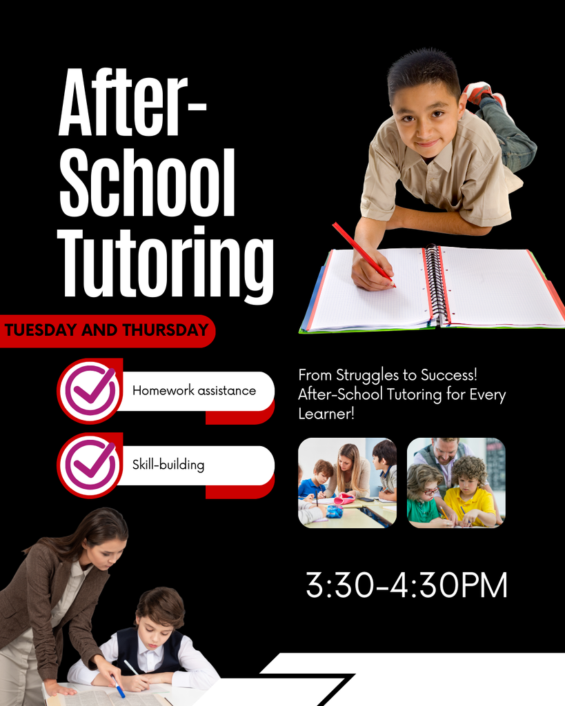 AFTER SCHOOL TUTORING BEGINS THIS WEEK