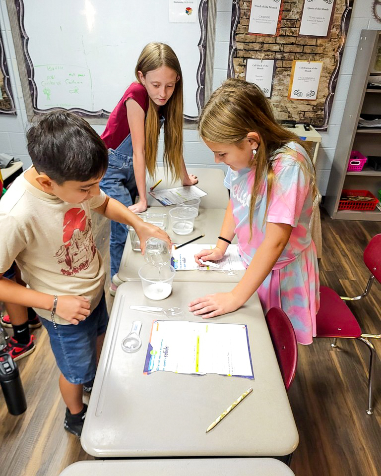 Claremont fifth graders practicing sequential writing