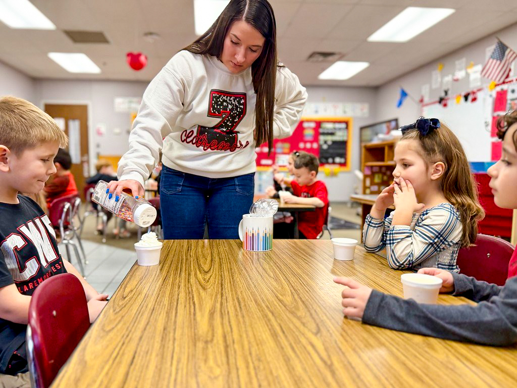 Ms. Mitchell's class perfect attendance Ice Cream Party 