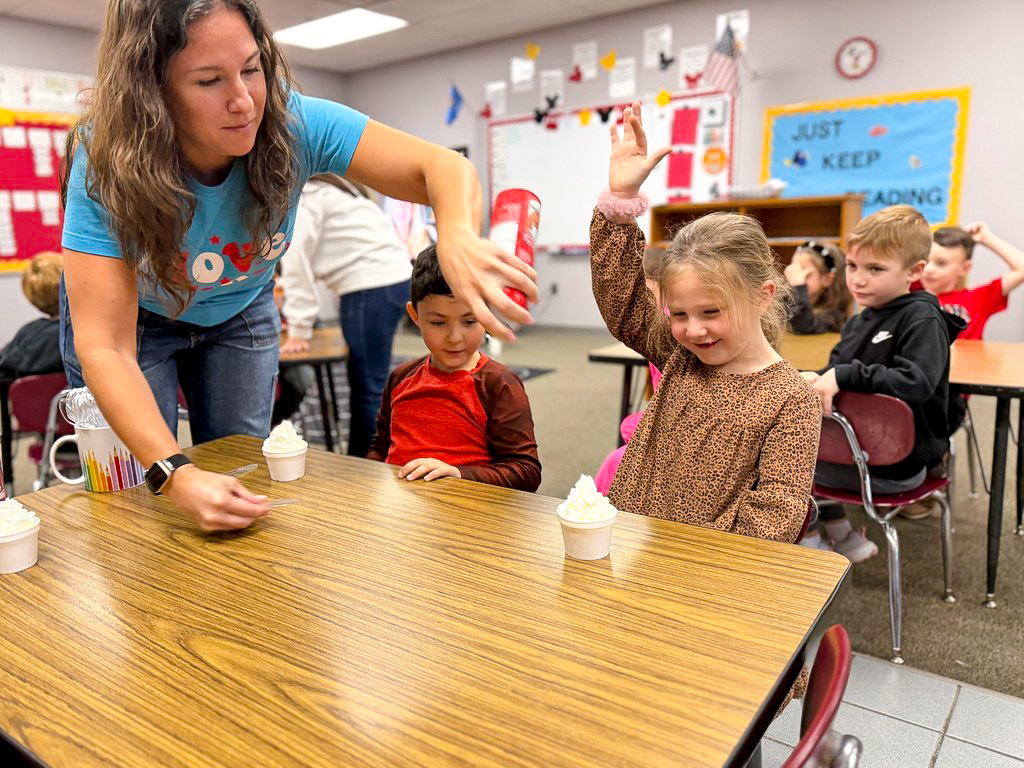 Ms. Mitchell's class perfect attendance Ice Cream Party 