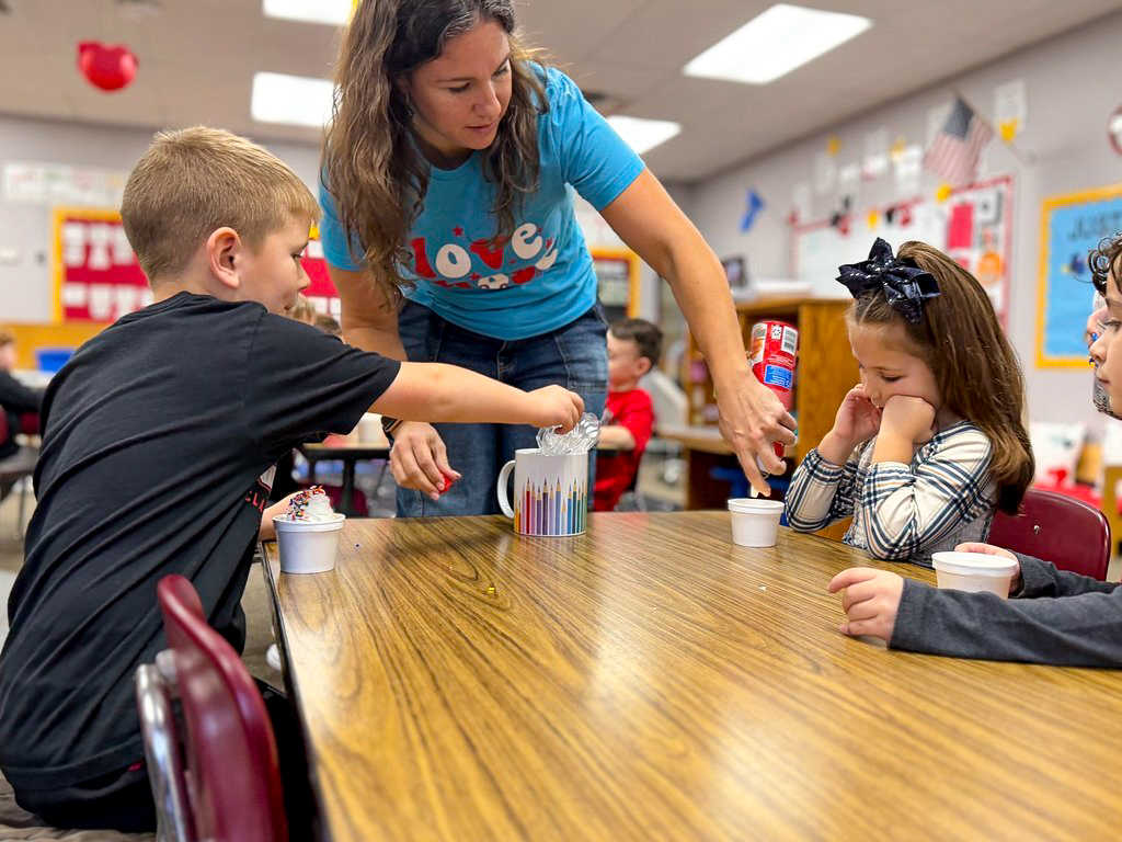 Ms. Mitchell's class perfect attendance Ice Cream Party 