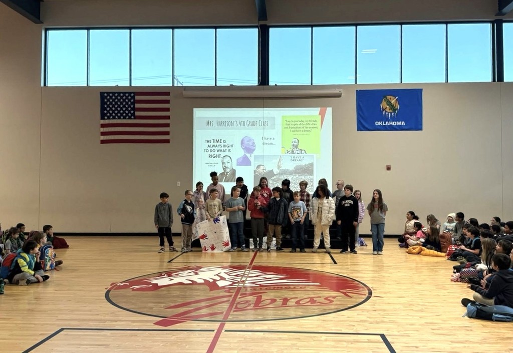 students presenting at rise and shine