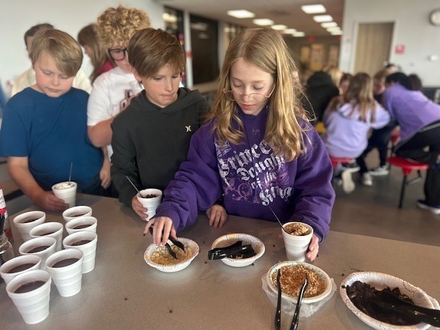 Claremont fourth grade hot cocoa party.