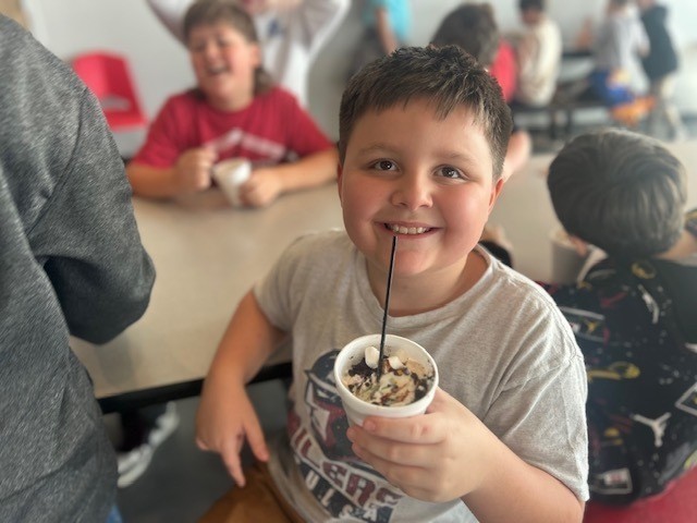 Claremont fourth grade hot cocoa party.