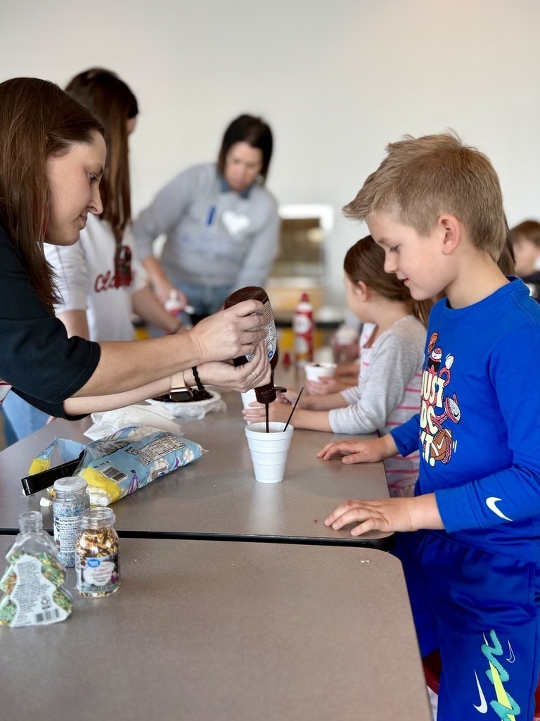 Claremont fourth grade hot cocoa party.