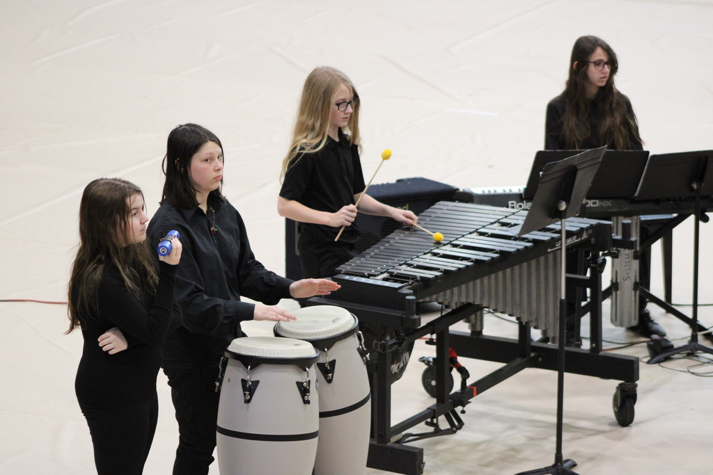WRJH percussion line at contest