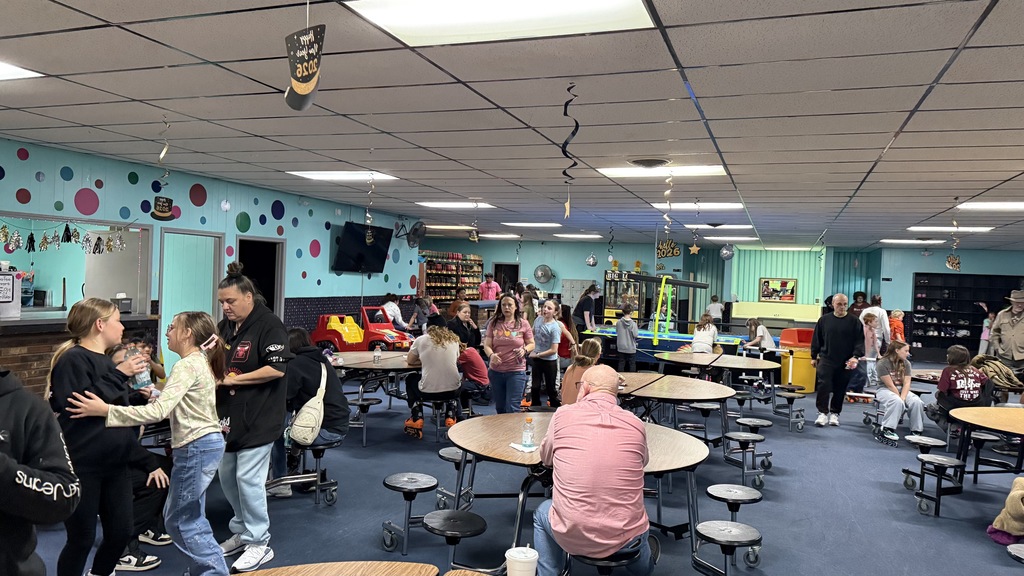 families enjoying the skating rink