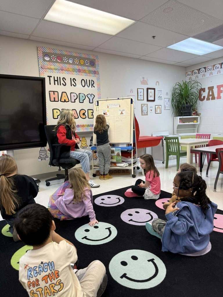 Elementary students groundhog day predictions.