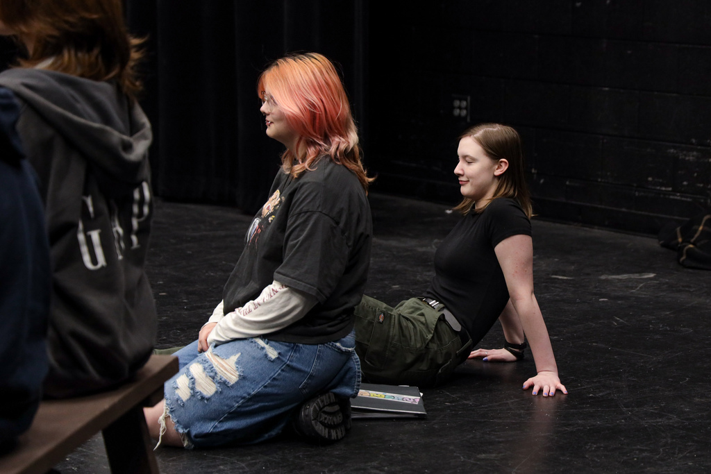 Footloose cast working on blocking.