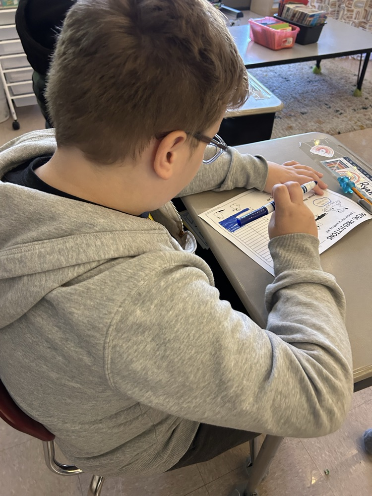 student graphing predictions 