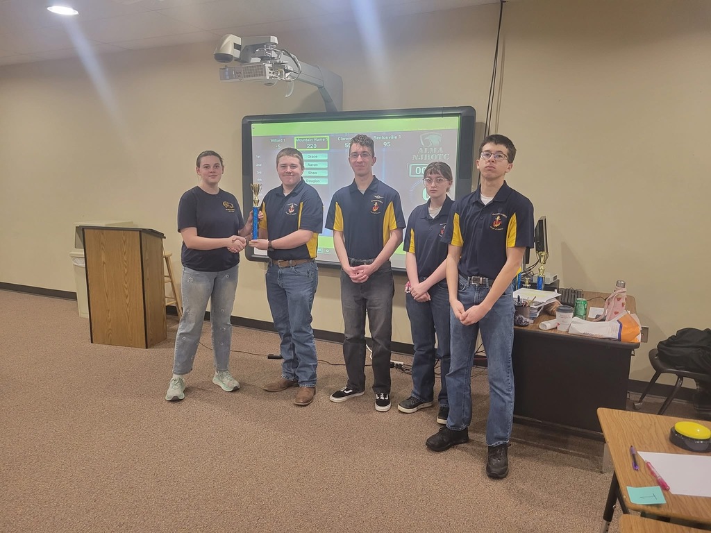 Claremore NJROTC Earns 3rd Place at Brain Brawl – Alma High School 🏆  The Claremore High School NJROTC unit earned an impressive 3rd place finish at the Brain Brawl competition hosted by Alma High School. This fast-paced academic challenge tested cadets on NJROTC and U.S. Navy knowledge, along with bonus questions spanning science, history, civics, and current events.  Our cadets showed exceptional focus, teamwork, and academic strength under pressure. Their performance reflects NJROTC’s commitment to scholarship, leadership, and critical thinking.  We’re proud of their hard work and thank Alma High School for hosting a competitive and well-run event!