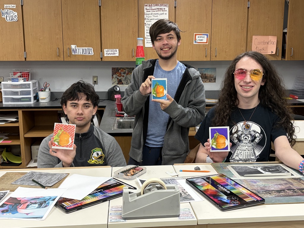 Grant Update! 🎨✨ Thanks to the Promise of Pastels Grant from the Claremore Public Schools Foundation, students have jumped into the pastel unit with both feet! Led by Ms. Mercer, students kicked things off with a follow-along orange demonstration and are now rocking and rolling into their Reflective Object Projects. Creativity, confidence, and color are shining in the classroom!
